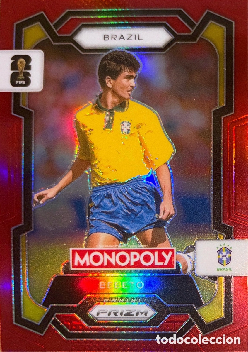 Cromos de f&uacute;tbol: 20- BEBETO -BORDE ROJO- (BRASIL) MONOPOLY PRIZM MUNDIAL 2026 (PANINI)