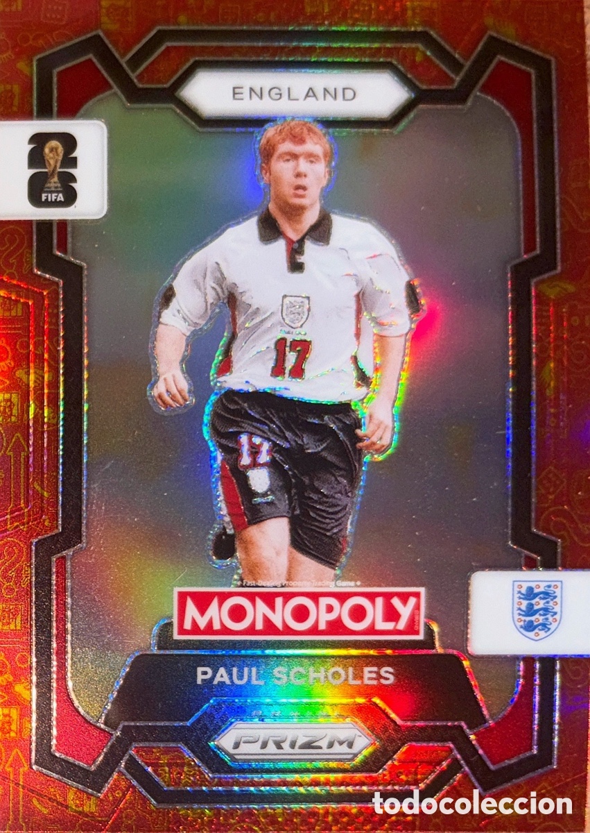 Cromos de f&uacute;tbol: 24- PAUL SCHOLES -BORDE NARANJA- (INGLATERRA) MONOPOLY PRIZM MUNDIAL 2026 (PANINI)