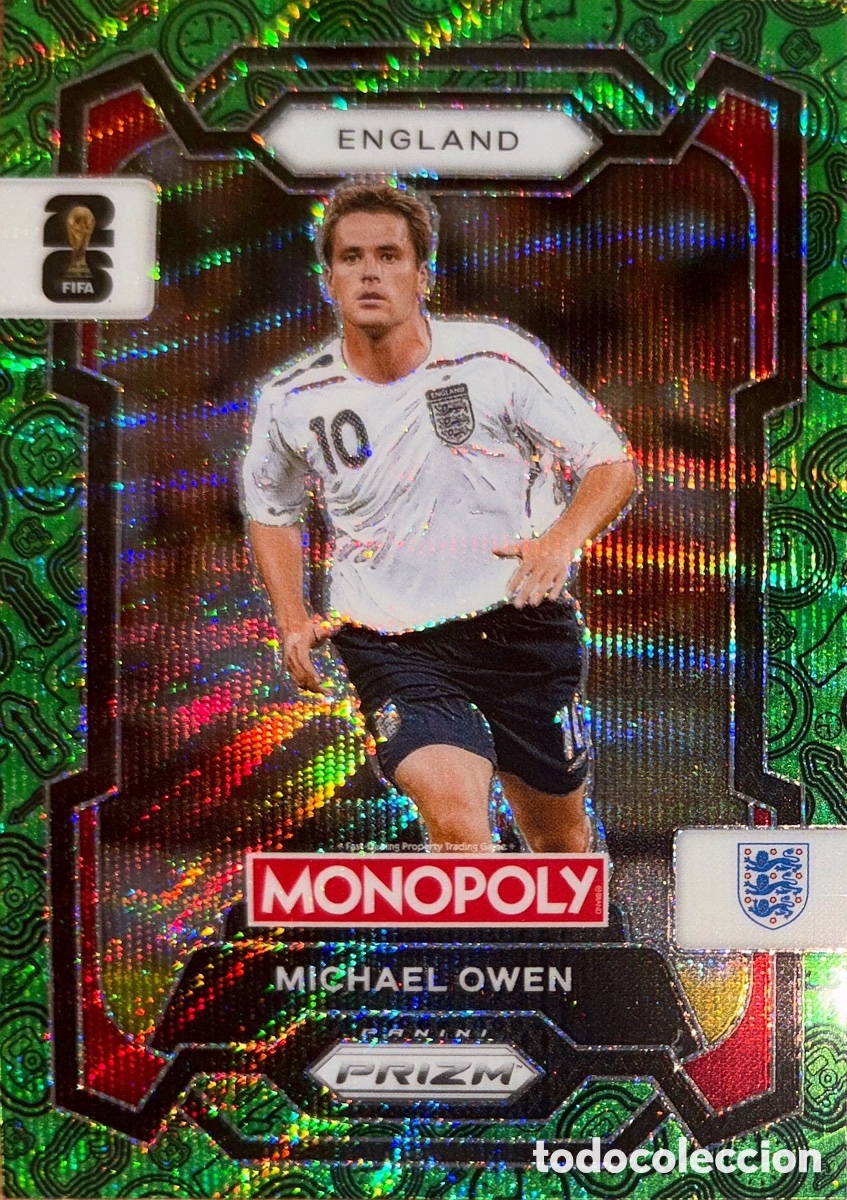 Cromos de f&uacute;tbol: 26- MICHAEL OWEN -BORDE VERDE- (INGLATERRA) MONOPOLY PRIZM MUNDIAL 2026 (PANINI)