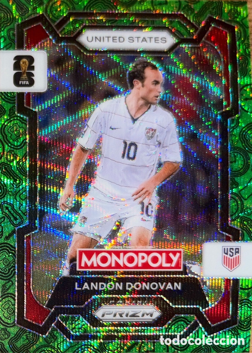 Cromos de f&uacute;tbol: 48- LANDON DONOVAN -BORDE VERDE- (ESTADOS UNIDOS) MONOPOLY PRIZM MUNDIAL 2026 (PANINI)