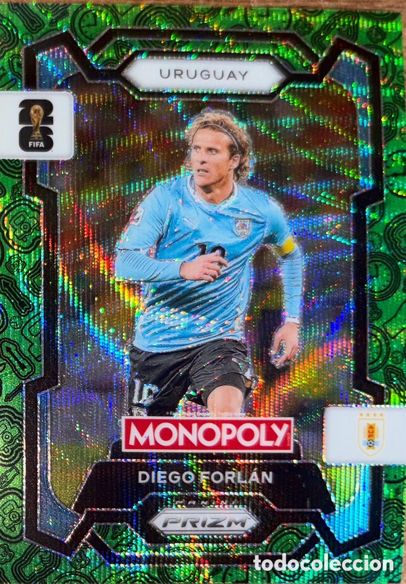 Cromos de f&uacute;tbol: 68- DIEGO FORLAN -BORDE VERDE- (URUGUAY) MONOPOLY PRIZM MUNDIAL 2026 (PANINI)