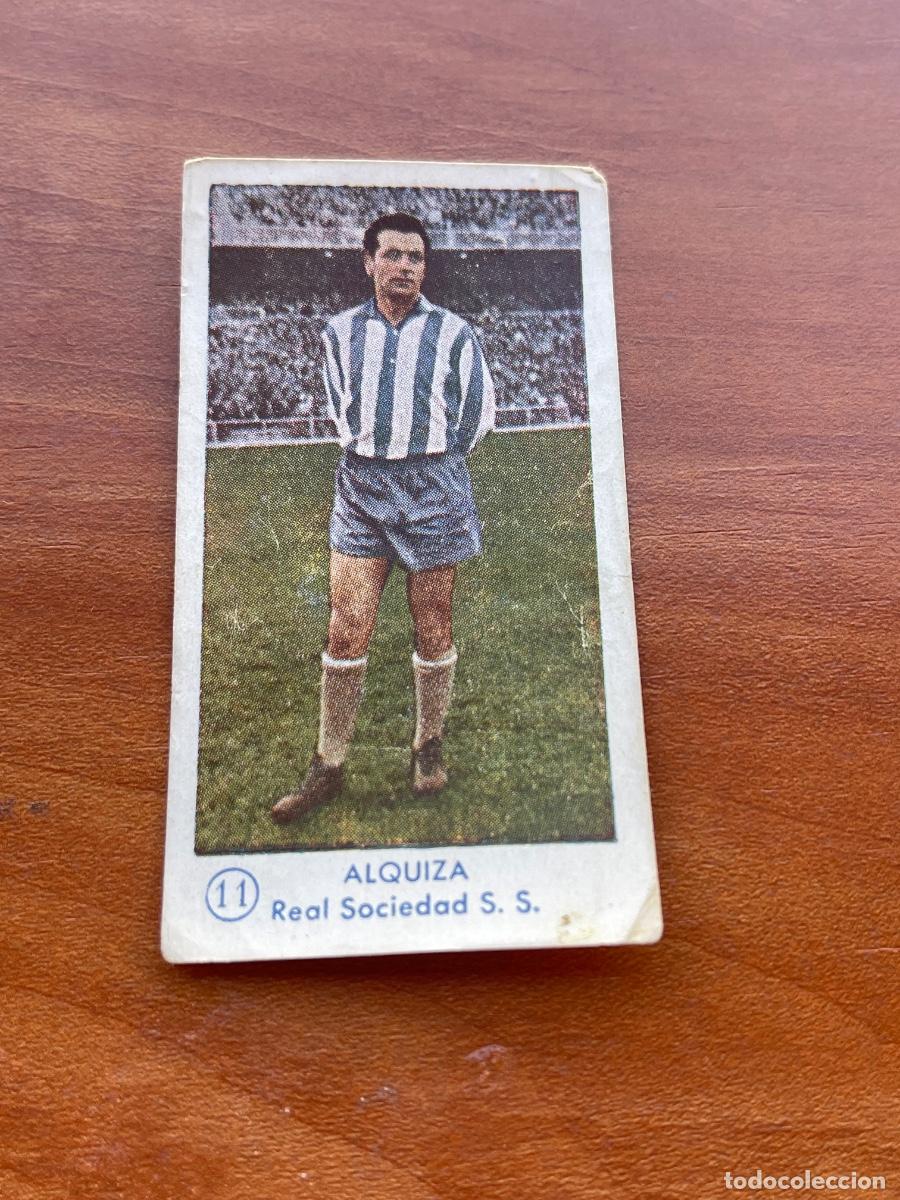 Football Stickers: ALQUIZA 11 REAL SAN SEBASTI&Aacute;N Gr&aacute;ficas Bachende liga 1957 1958 sin pegar