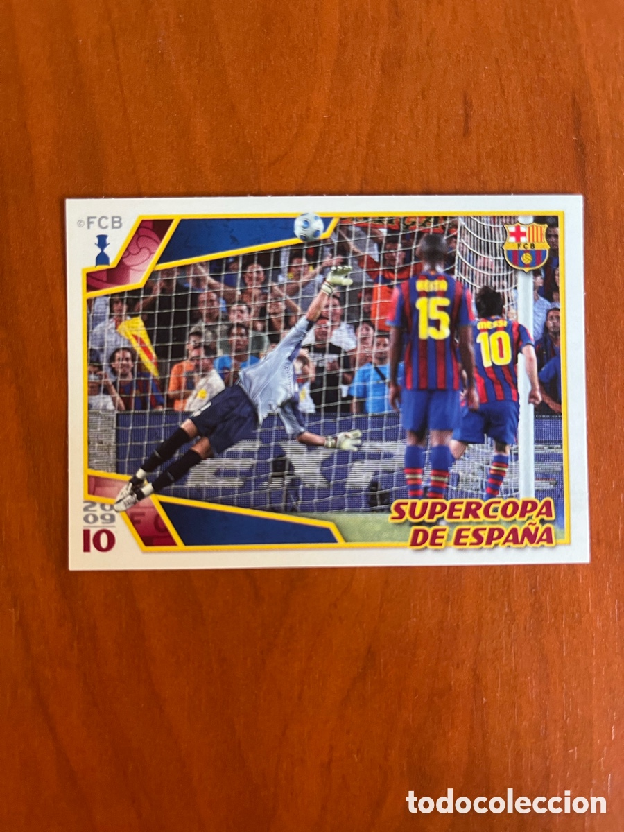 Football Stickers: 2009 2010 09 10 EL BAR&Ccedil;A DE LAS SEIS COPAS BARCELONA SUPERCOPA DE ESPA&Ntilde;A MESSI N 22