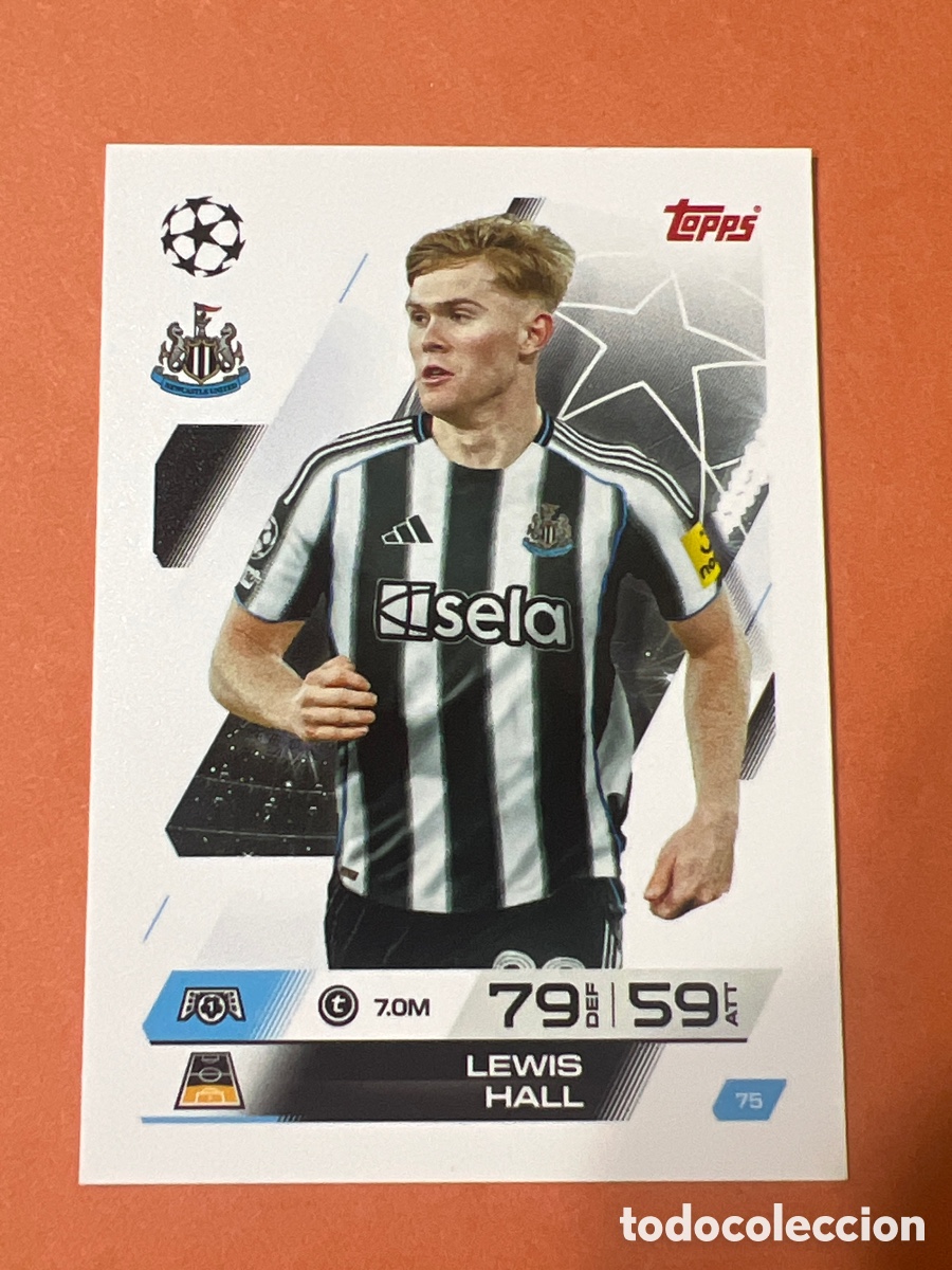 Cromos de f&uacute;tbol: C2737. 75 LEWIS HALL NEWCASTLE TOPPS MATCH ATTAX 2025 2026 25 26 CROMO PANINI