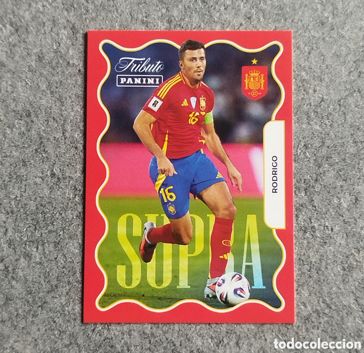 Cromos de f&uacute;tbol: SUPRA RODRI RODRIGO PANINI TRIBUTO SELECCION ESPA&Ntilde;OLA ESPA&Ntilde;A CROMO CARD MUNDIAL 2026