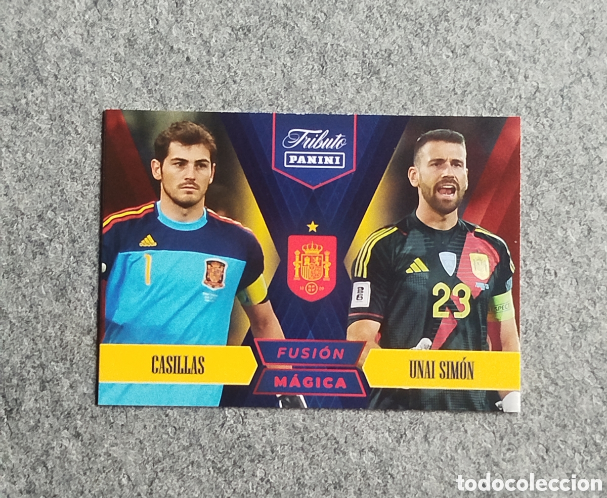 Cromos de Futebol: CASILLAS UNAI SIMON PANINI TRIBUTO SELECCION ESPA&Ntilde;OLA ESPA&Ntilde;A CROMO CARD MUNDIAL 2026