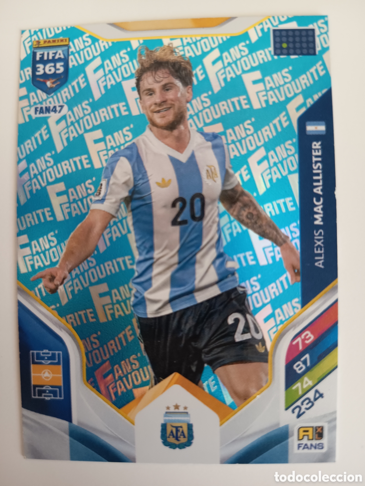 Football Stickers: FAN47 Alexis Mac Allister adrenalyn FIFA 365 2025-2026