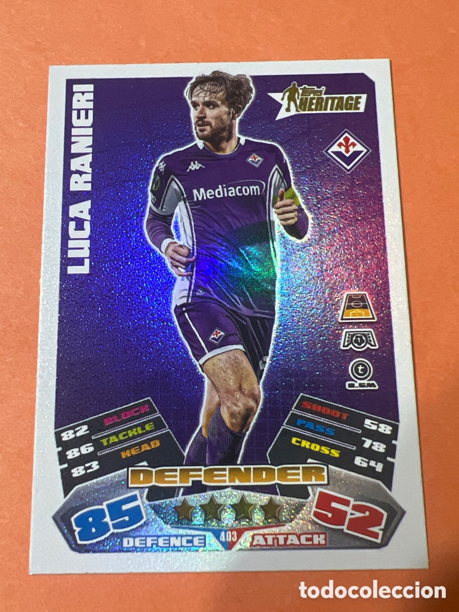 Cromos de f&uacute;tbol: C2849. LUCA RANIERI FIORENTINA 403 HERITAGE TOPPS MATCH ATTAX 2025 2026 25 26