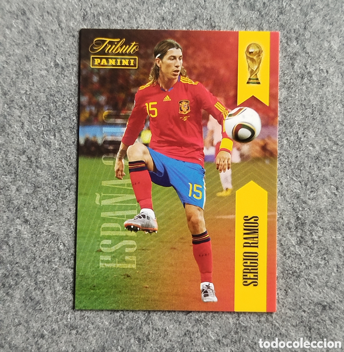 Cromos de f&uacute;tbol: SERGIO RAMOS PANINI TRIBUTO SELECCION ESPA&Ntilde;OLA ESPA&Ntilde;A CROMO CARD MUNDIAL 2026