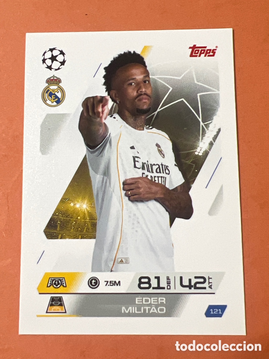 Cromos de f&uacute;tbol: C2884. 121 Eder MILITAO (Real Madrid CF). Match Attax 2025 2026 25 26 (Topps)