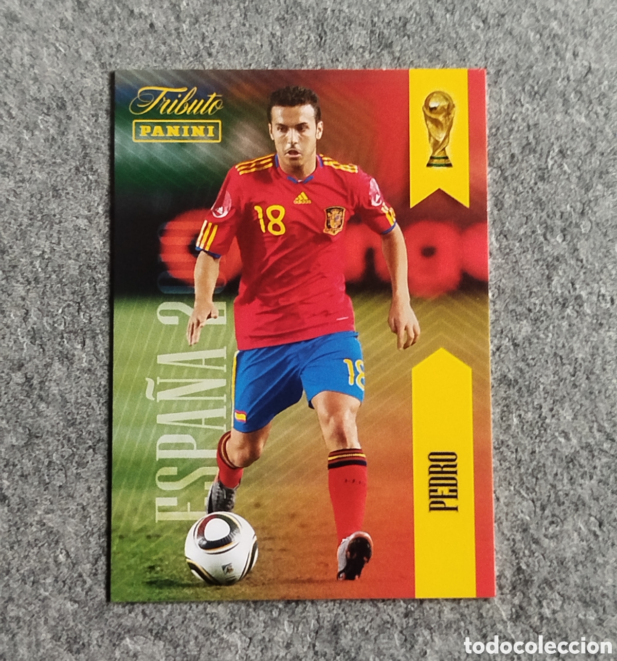 Cromos de f&uacute;tbol: PEDRO PANINI TRIBUTO SELECCION ESPA&Ntilde;OLA ESPA&Ntilde;A CROMO CARD MUNDIAL 2026