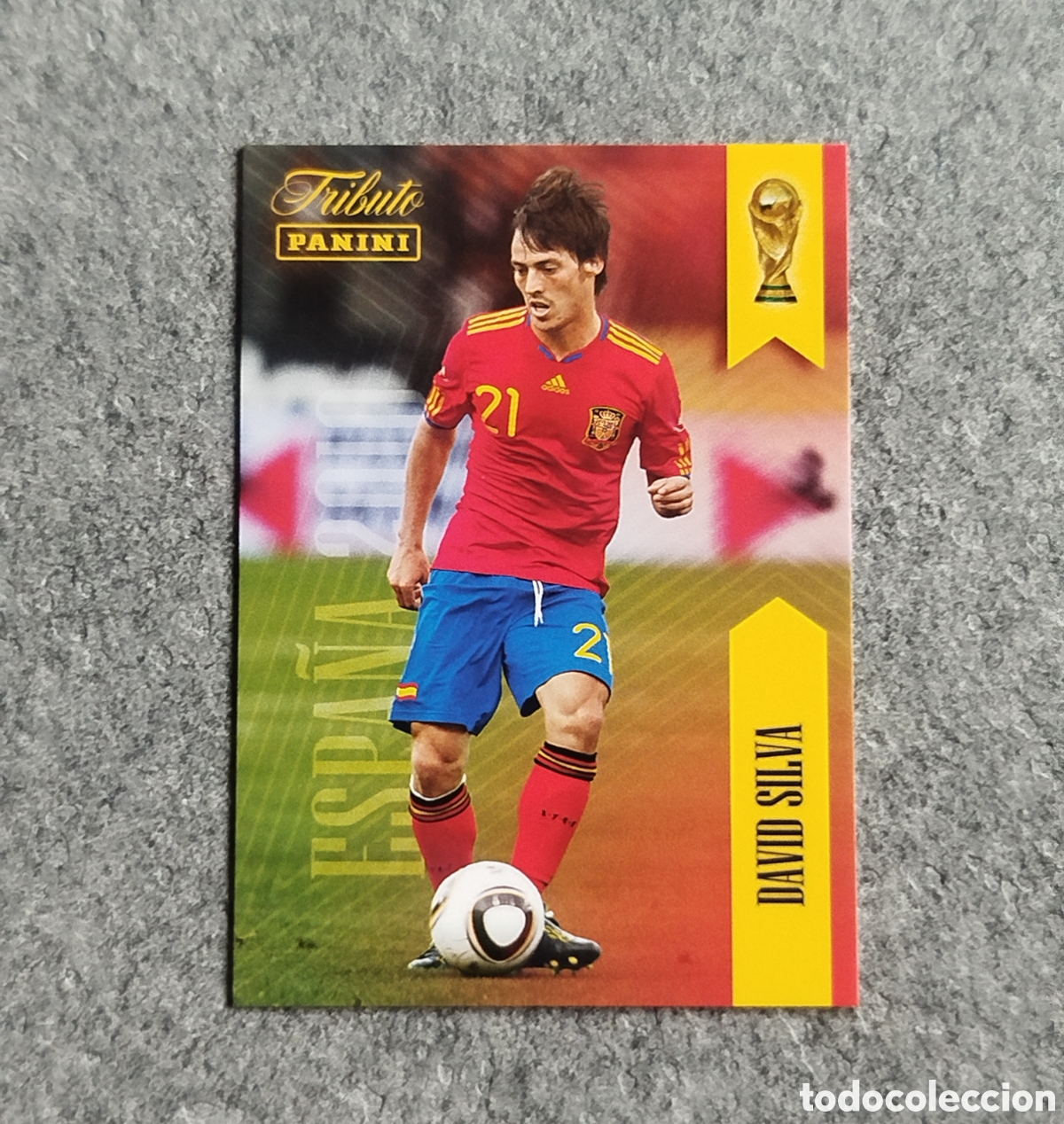 Cromos de f&uacute;tbol: DAVID SILVA PANINI TRIBUTO SELECCION ESPA&Ntilde;OLA ESPA&Ntilde;A CROMO CARD MUNDIAL 2026