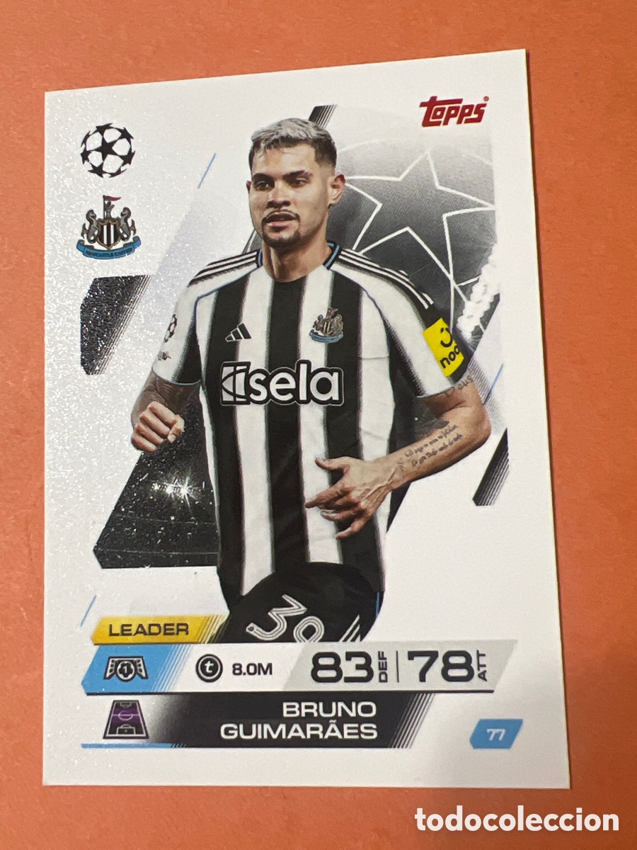 Cromos de f&uacute;tbol: C2888. 77 GUIMARAES BRUNO NEWCASTLE TOPPS MATCH ATTAX 2025 2026 25 26 CROMO PANINI