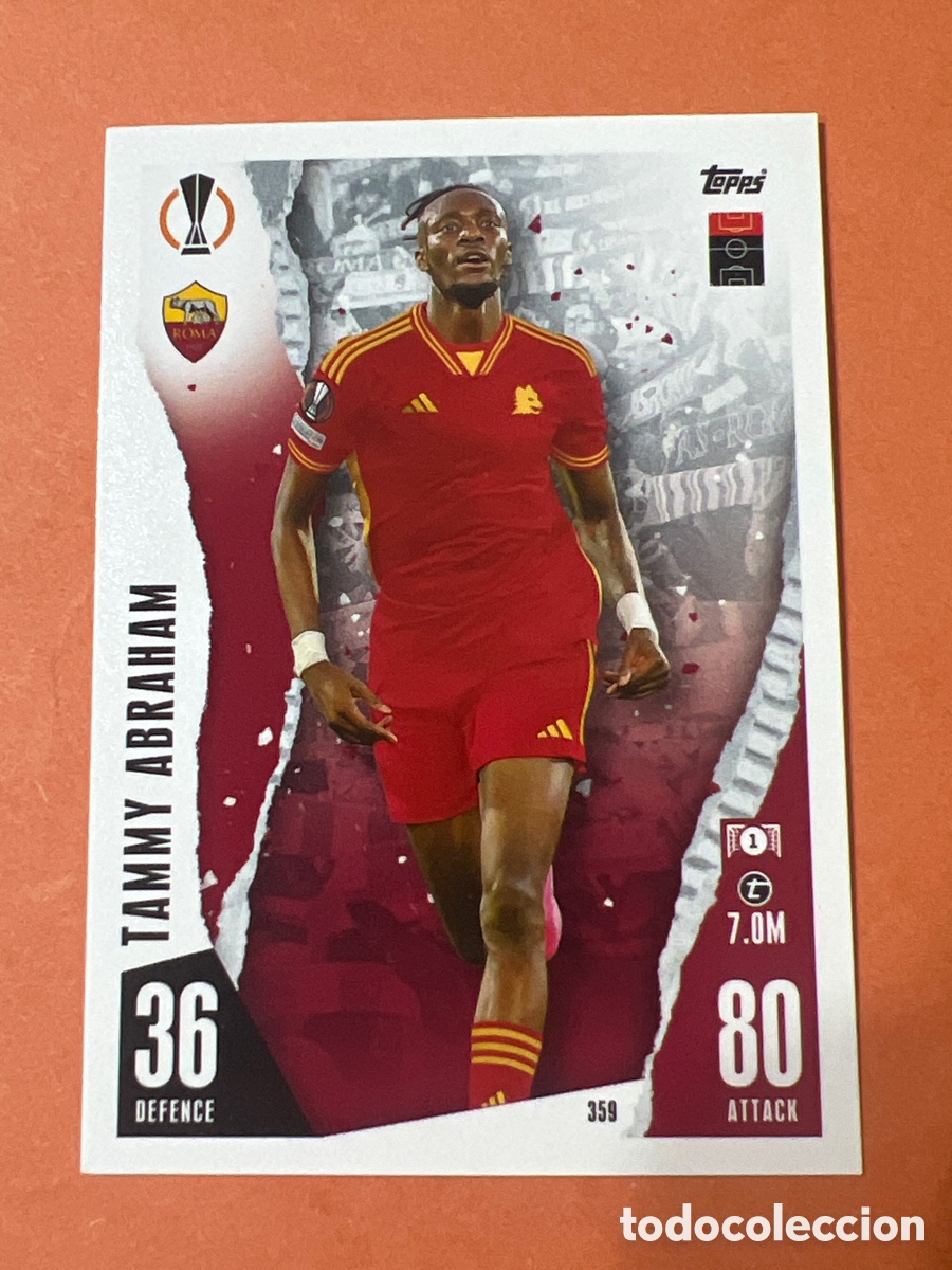 Cromos de f&uacute;tbol: C2896. 359 TAMMY ABRAHAM AS ROMA MATCH ATTAX 2023 2024 TOPPS
