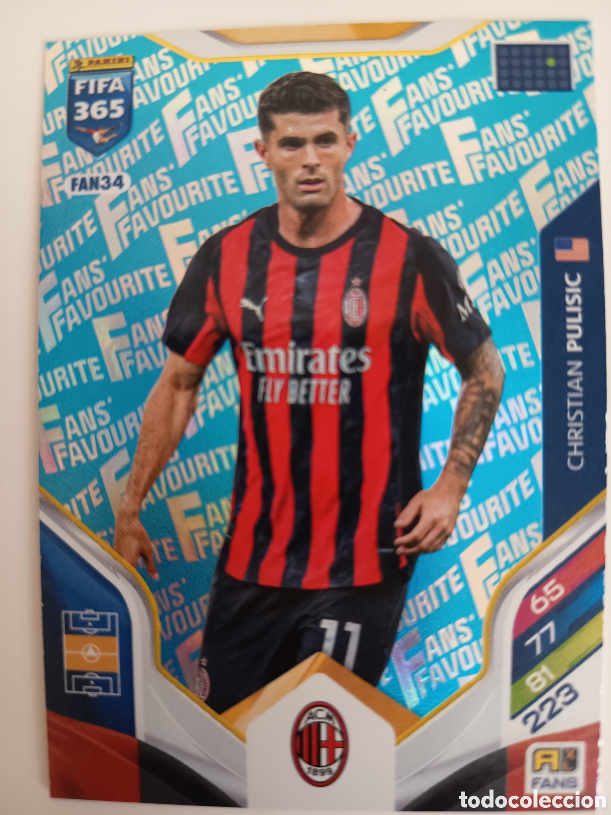 Cromos de f&uacute;tbol: FAN34 Christian Pulisic adrenalyn FIFA 365 2025-2026