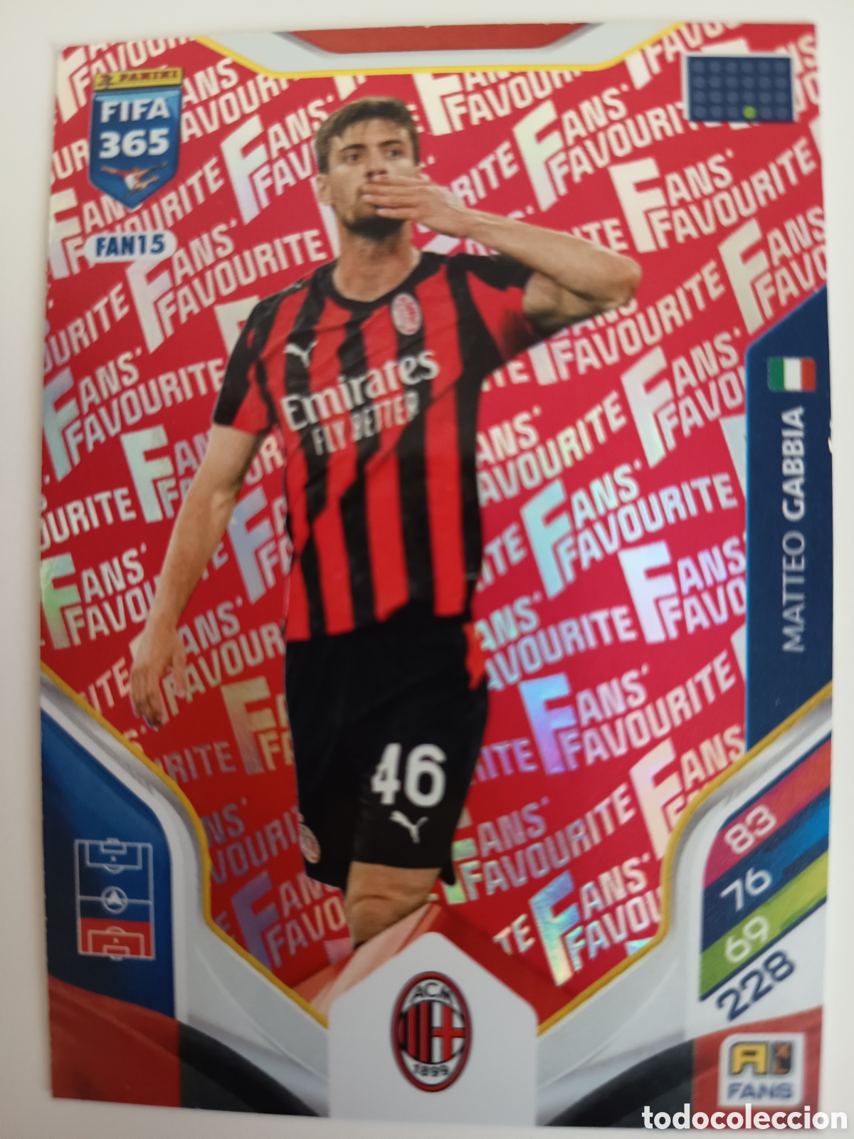 Cromos de f&uacute;tbol: FAN15 Matteo Cabbia adrenalyn FIFA 365 2025-2026