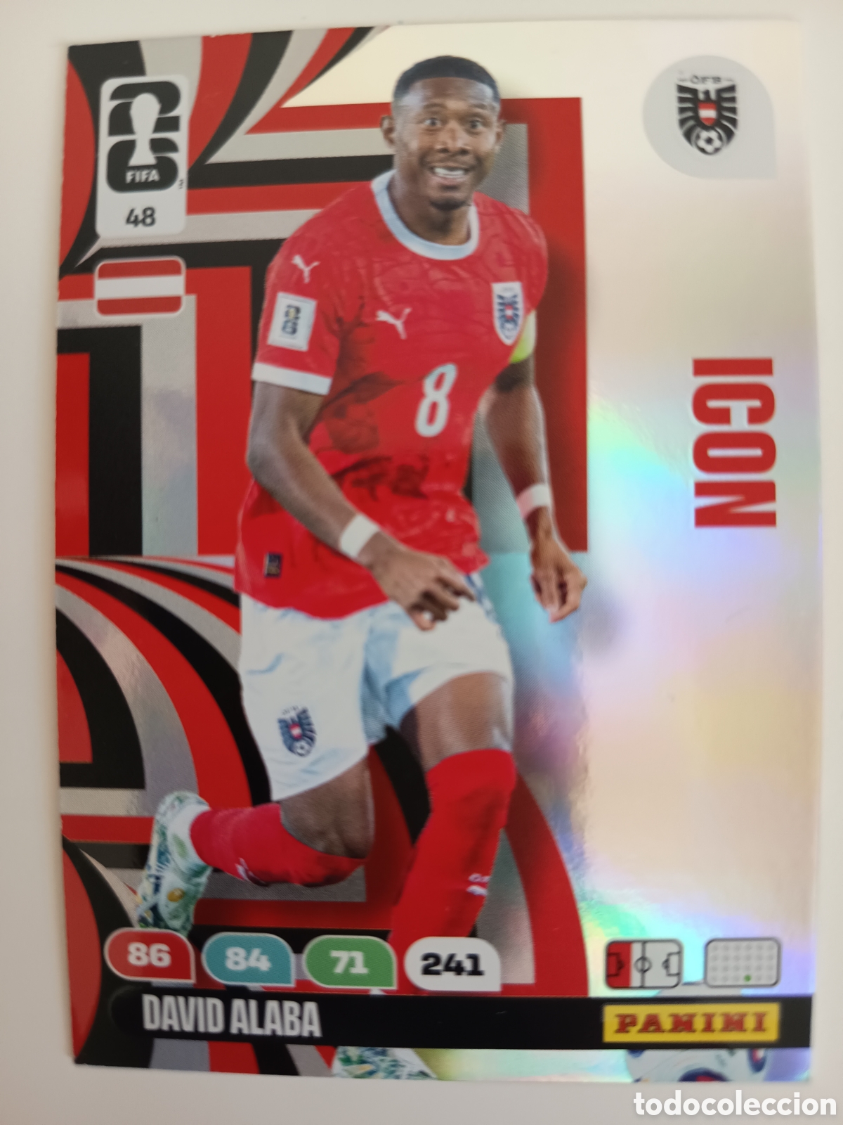 Cromos de f&uacute;tbol: 48 David Alaba Icon world cup adrenalyn 2026