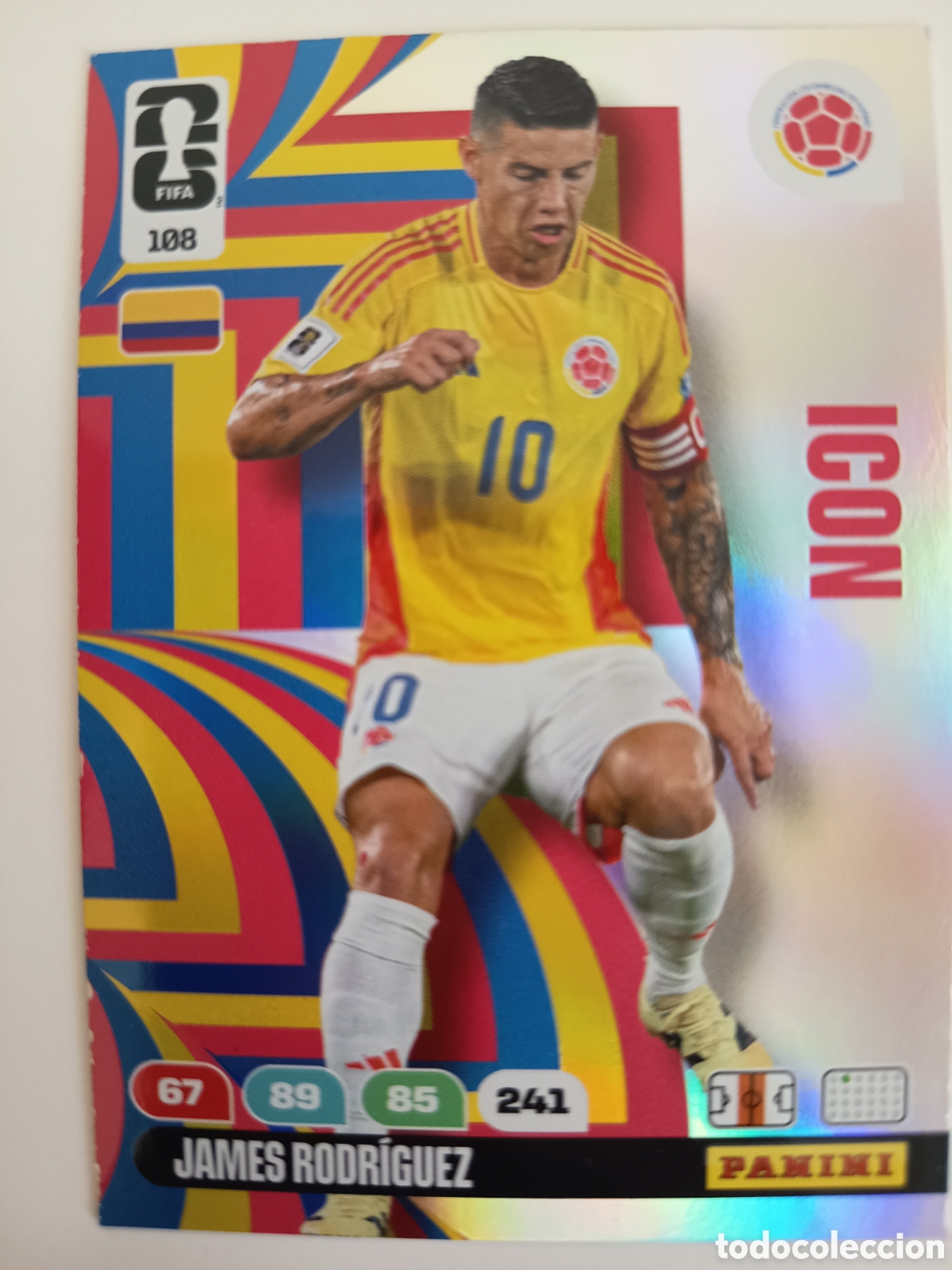 Cromos de f&uacute;tbol: 108 James Rodr&iacute;guez Icon world cup adrenalyn 2026