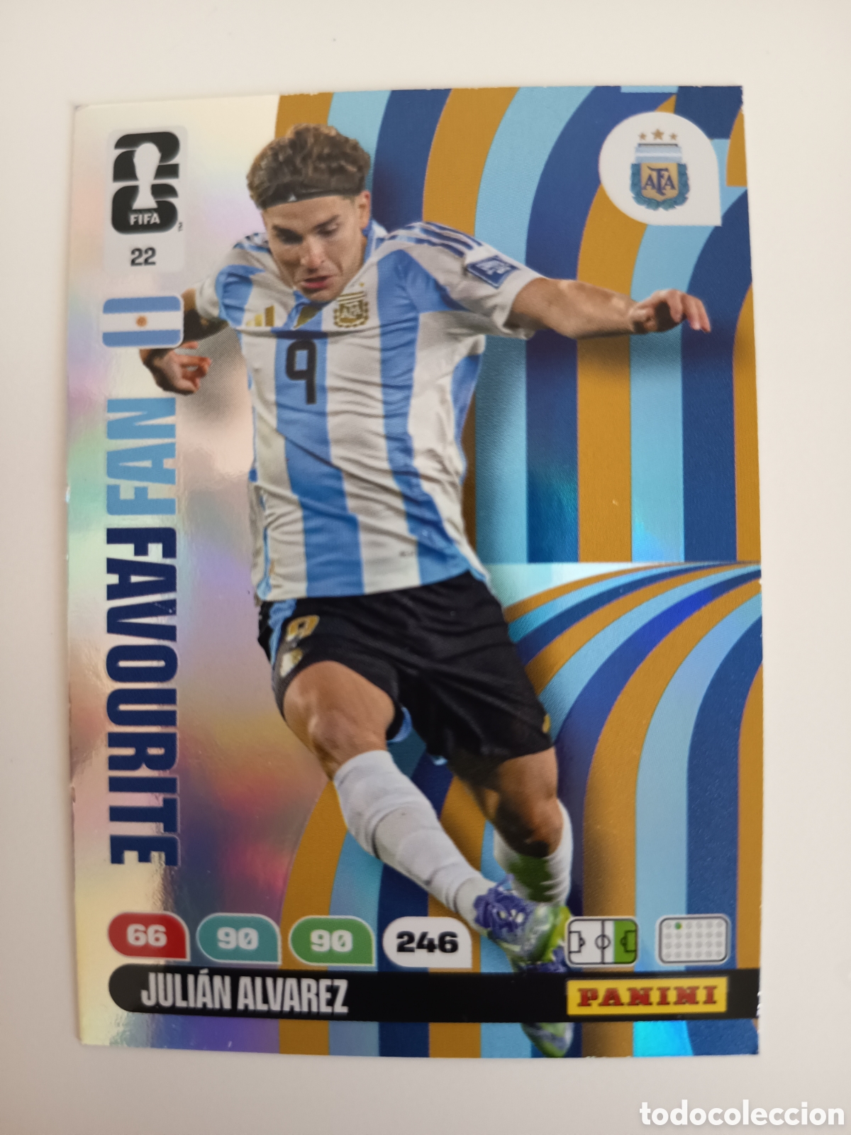 Cromos de f&uacute;tbol: 22 Juli&aacute;n &Aacute;lvarez fan favourite adrenalyn Word cup 2026