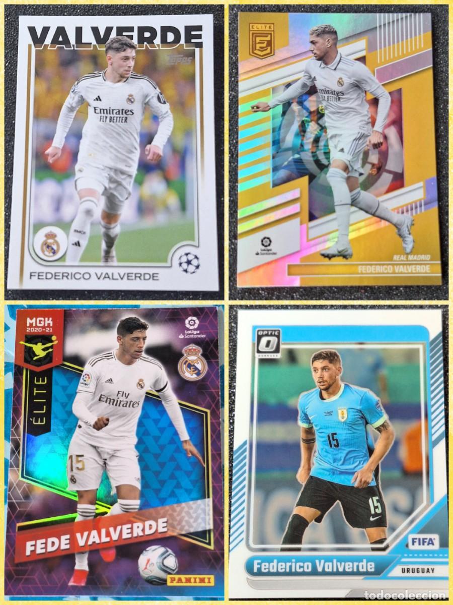Cromos de f&uacute;tbol: Federico Valverde Real Madrid Uruguay Topps Panini Soccer Lot 4 cards