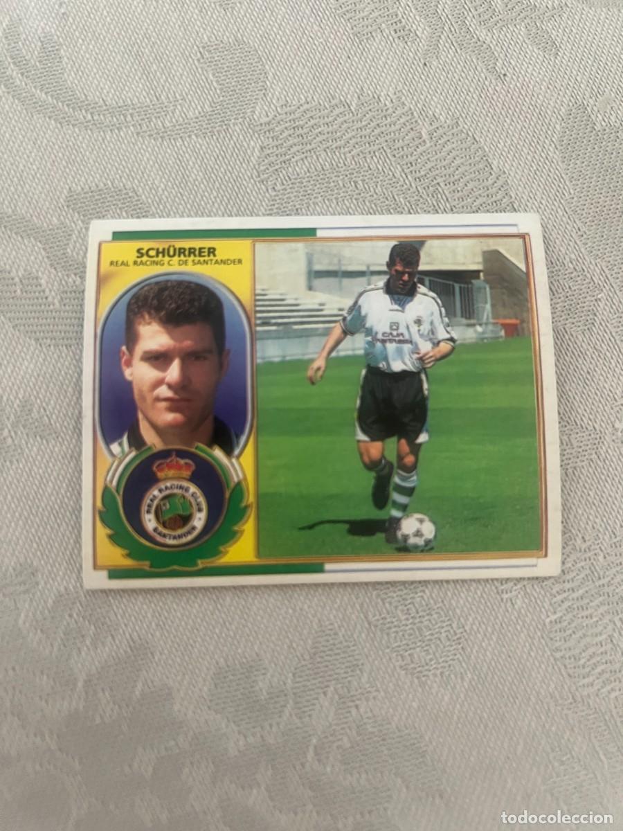 Cromos de f&uacute;tbol: SCH&Uuml;RRER RACING DE SANTANDER COLOCA SIN PEGAR LIGA ESTE 1996 1997