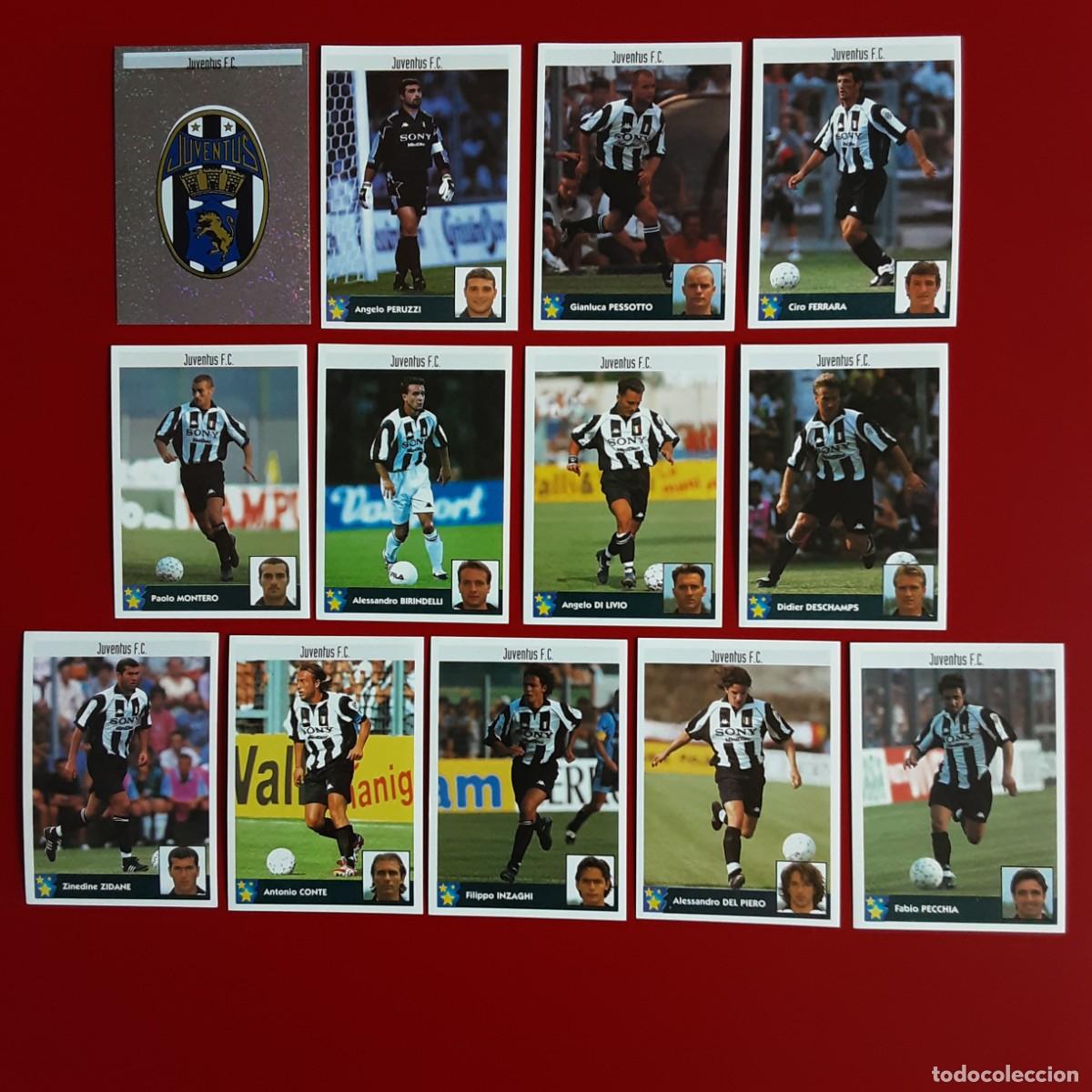 Cromos de f&uacute;tbol: EQUIPO COMPLETO JUVENTUS LOS MEJORES EQUIPOS DE EUROPA 97/98 PANINI-NUNCA PEGADO - ZIDANE