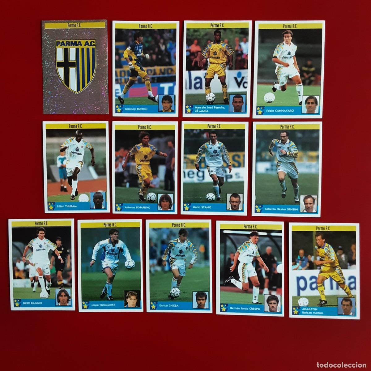 Cromos de f&uacute;tbol: EQUIPO COMPLETO PARMA LOS MEJORES EQUIPOS DE EUROPA 97/98 PANINI-NUNCA PEGADO