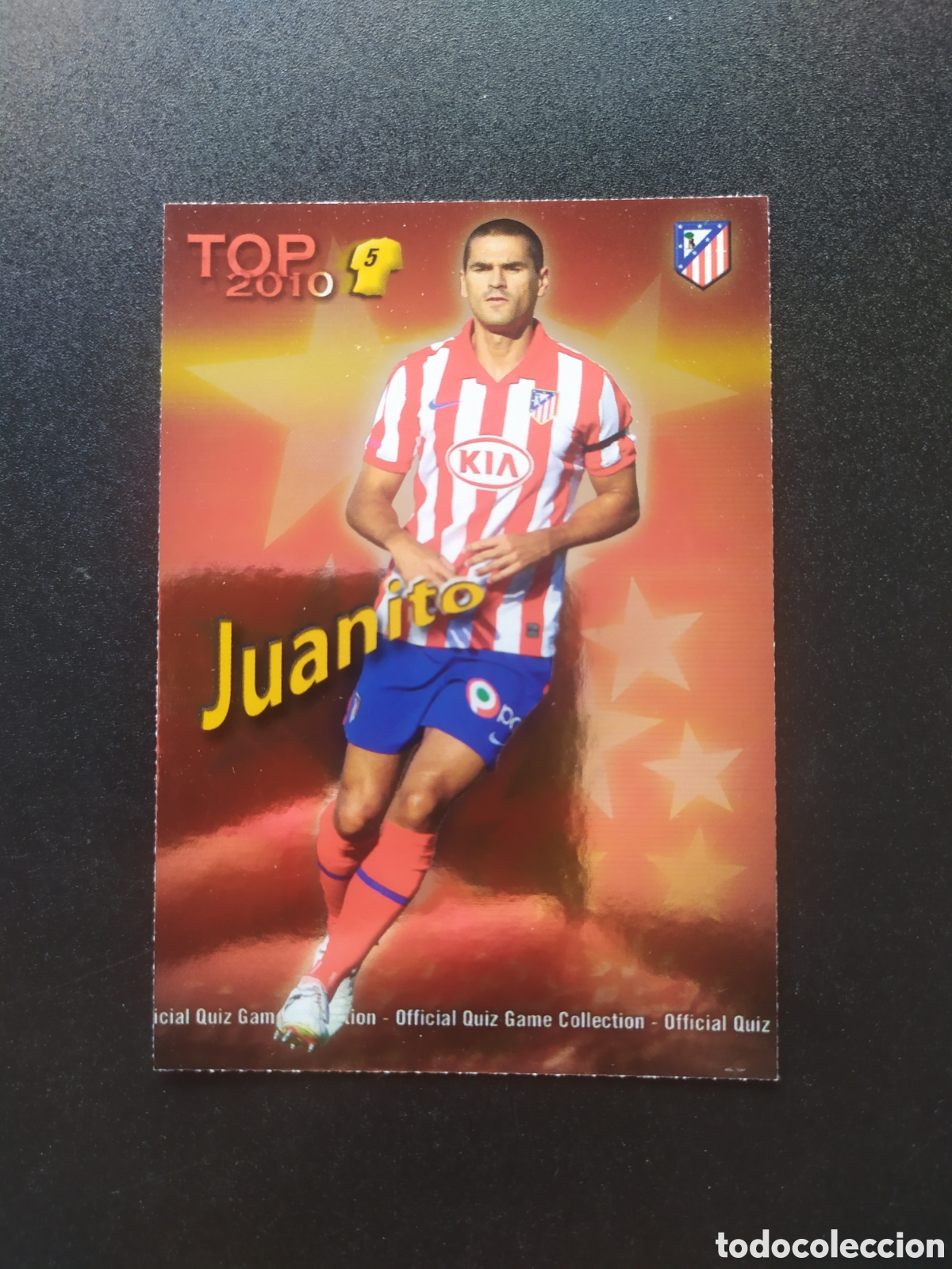 Cromos de f&uacute;tbol: Mundicromo fichas Liga 2009 2010 09 10 Juanito top brillo rojo n&deg; 576 Atl&eacute;tico Madrid