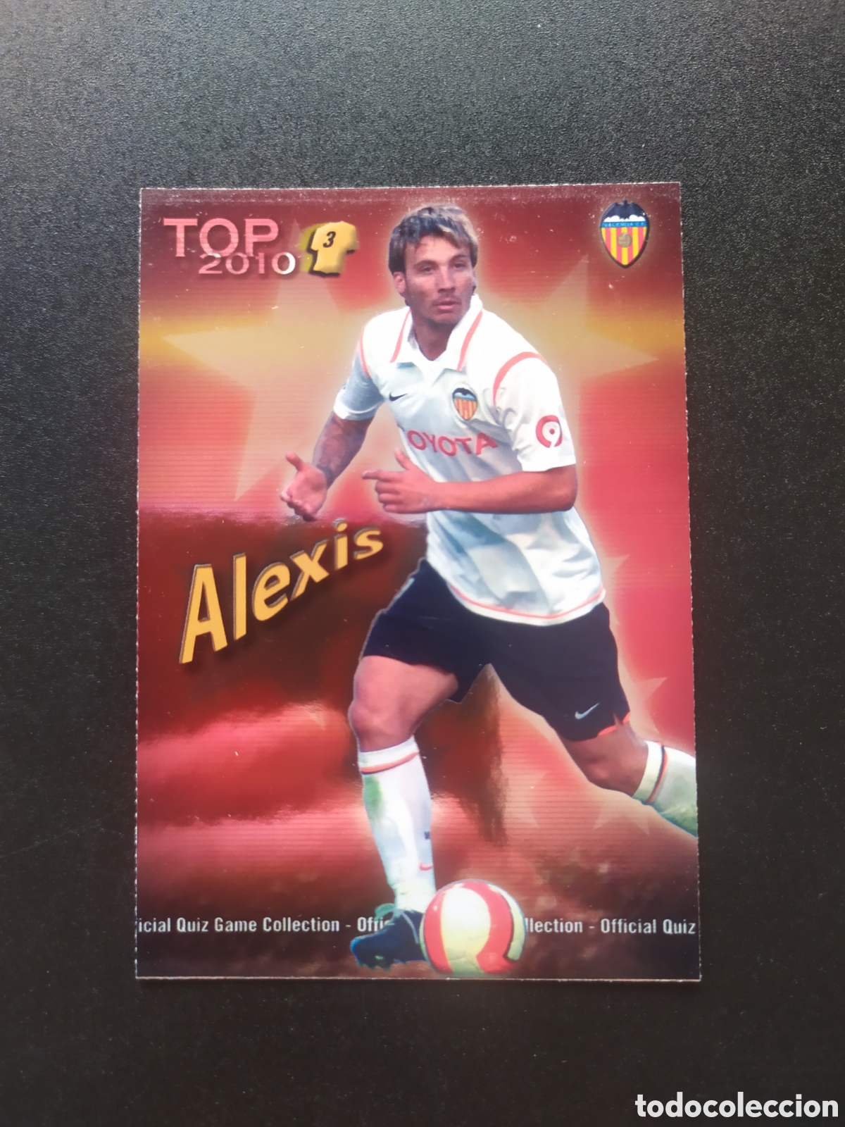 Cromos de f&uacute;tbol: Mundicromo fichas Liga 2009 2010 09 10 Alexis top brillo rojo n&deg; 577 Valencia