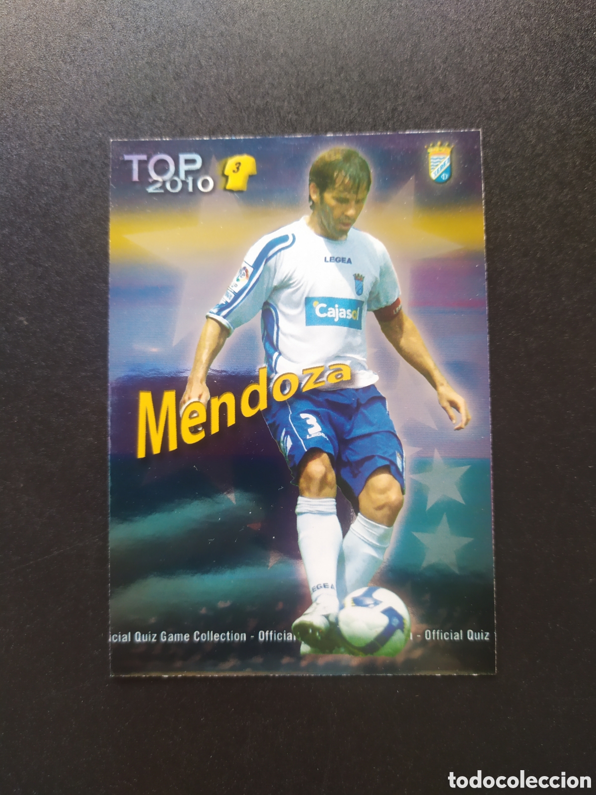 Cromos de f&uacute;tbol: Mundicromo fichas Liga 2009 2010 09 10 Mendoza top brillo azul n&deg; 578 Xerez