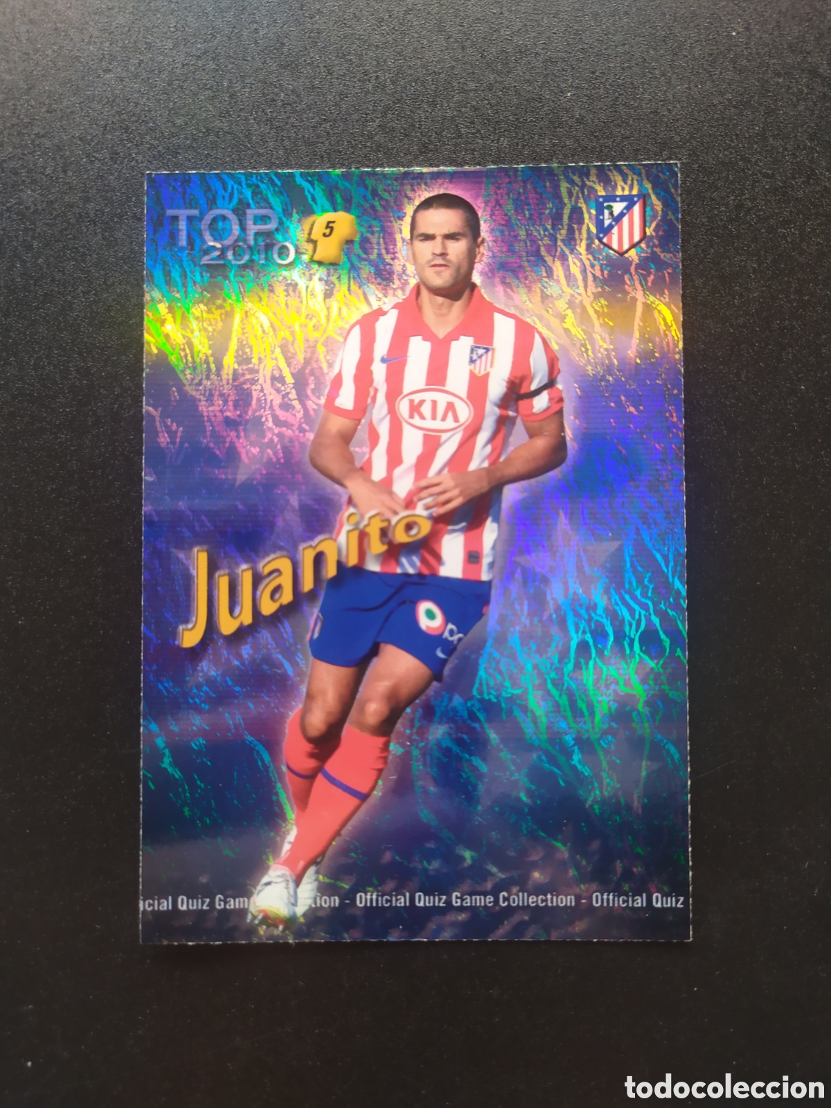 Cromos de f&uacute;tbol: Mundicromo fichas Liga 2009 2010 09 10 Juanito top brillo jaspeado n&deg; 575 Atl&eacute;tico Madrid