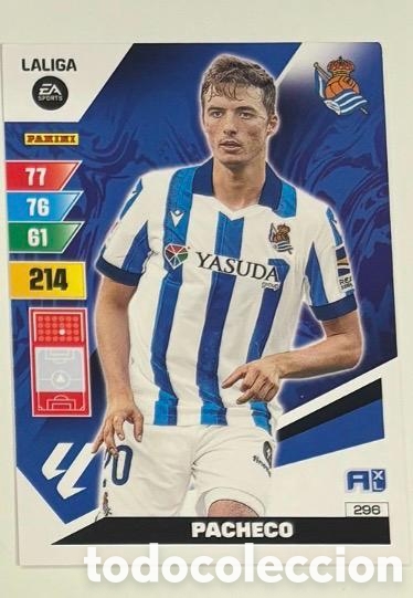 Cromos de f&uacute;tbol: 296 PACHECO REAL SOCIEDAD Panini Adrenalyn XL LaLiga 2023 2024