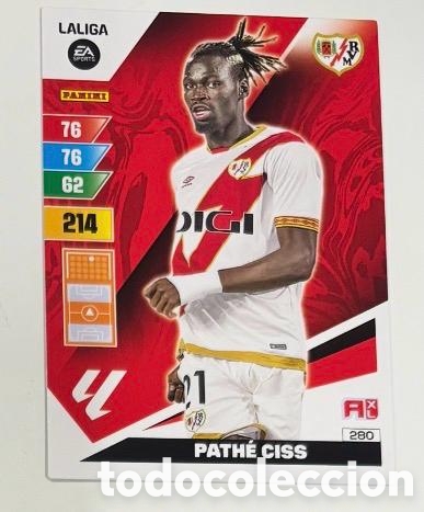 Cromos de f&uacute;tbol: 280 PATHE CISS RAYO VALLECANO Panini Adrenalyn XL LaLiga 2023 2024
