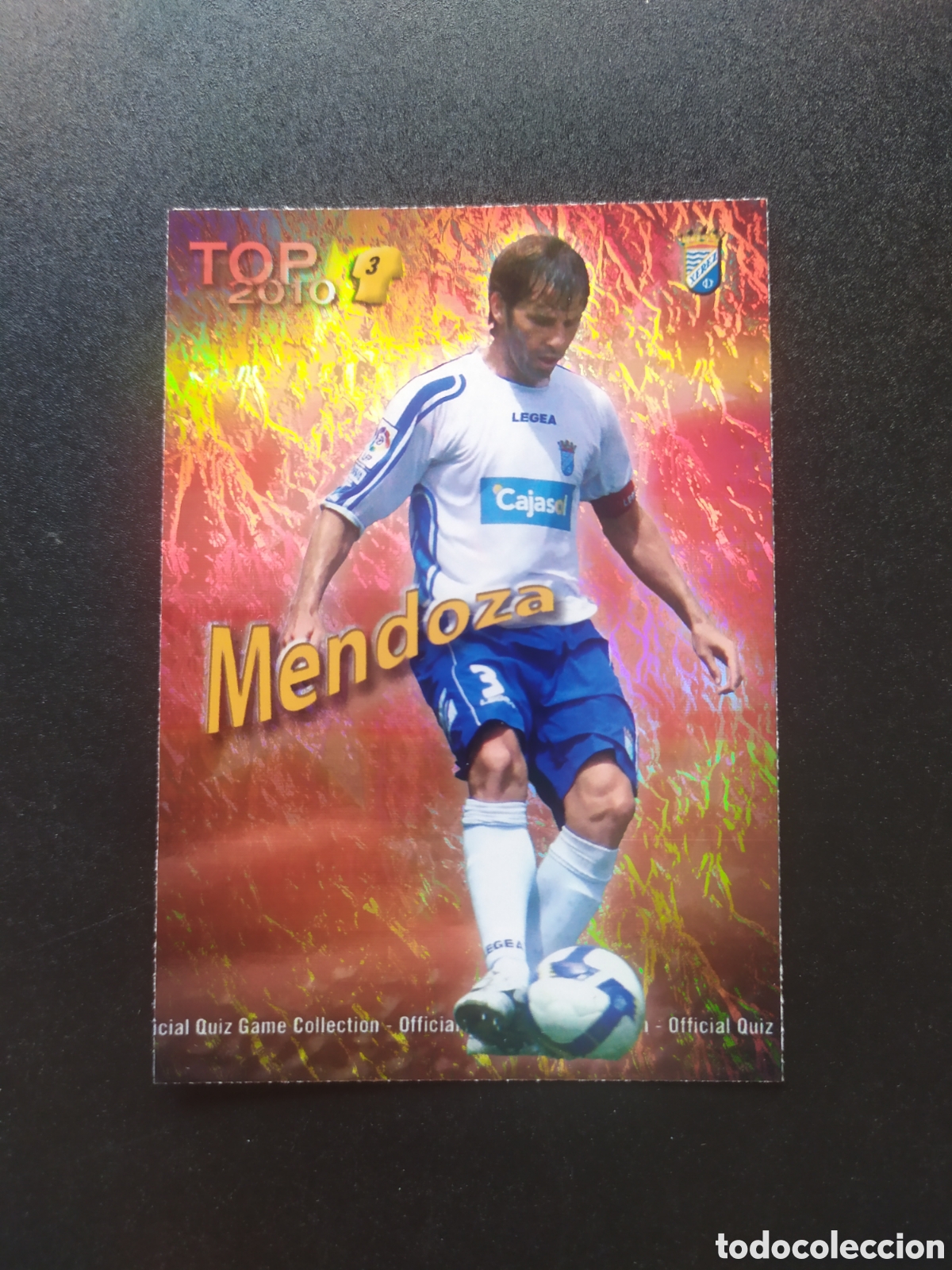 Cromos de f&uacute;tbol: Mundicromo fichas Liga 2009 2010 09 10 Mendoza top brillo jaspeado n&deg; 578 Xerez