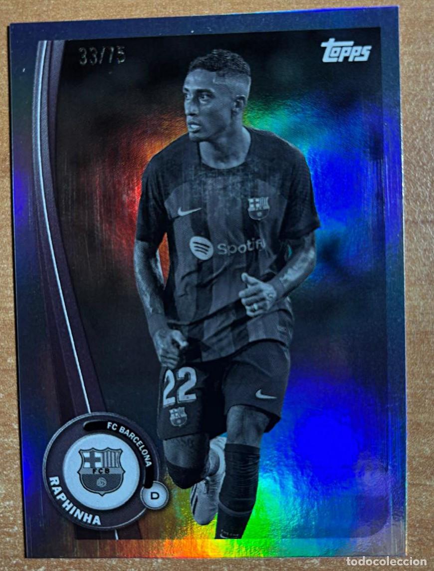 Cromos de f&uacute;tbol: TOPPS UCL 2021-2022 RAPHINHA (fc BARCELONA) NUMERADA /75