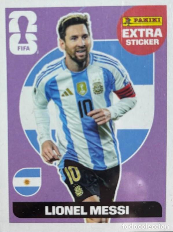 Cromos de f&uacute;tbol: PANINI FIFA WORLD CUP 2026 LIONEL MESSI (ARGENTINA) STICKER EXTRA MORADO/MAGENTA