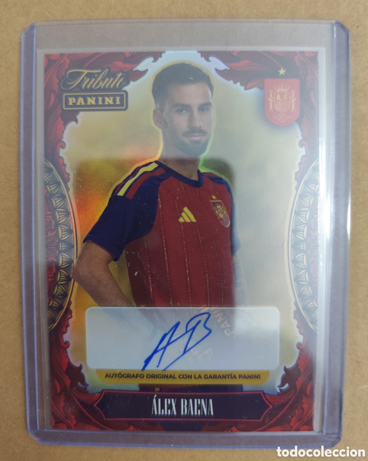 Cromos de f&uacute;tbol: AUT&Oacute;GRAFO ORIGINAL ALEX BAENA SELECCI&Oacute;N ESPA&Ntilde;OLA 2010 2026 PANINI TRIBUTO TIRADA 200