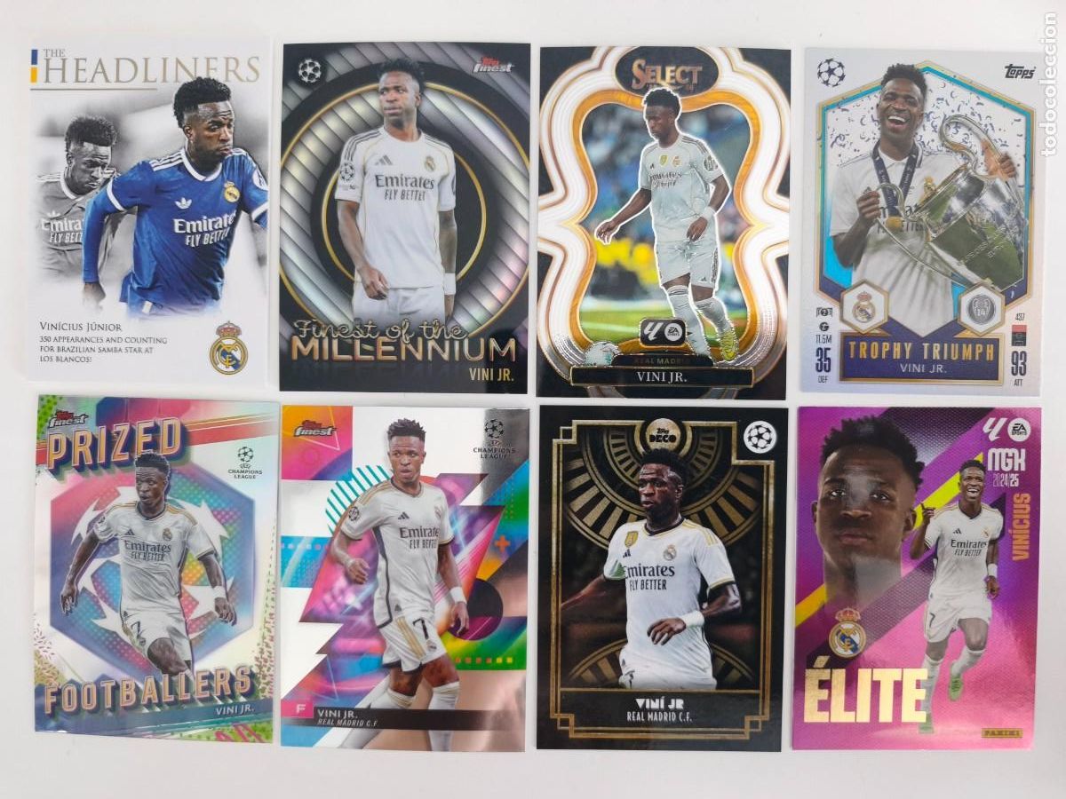 Cromos de f&uacute;tbol: Lote Vinicius real Madrid topps varias colecciones