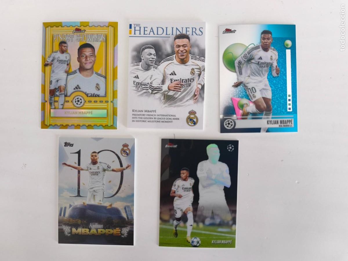 Cromos de f&uacute;tbol: Lote Mbappe topps real Madrid