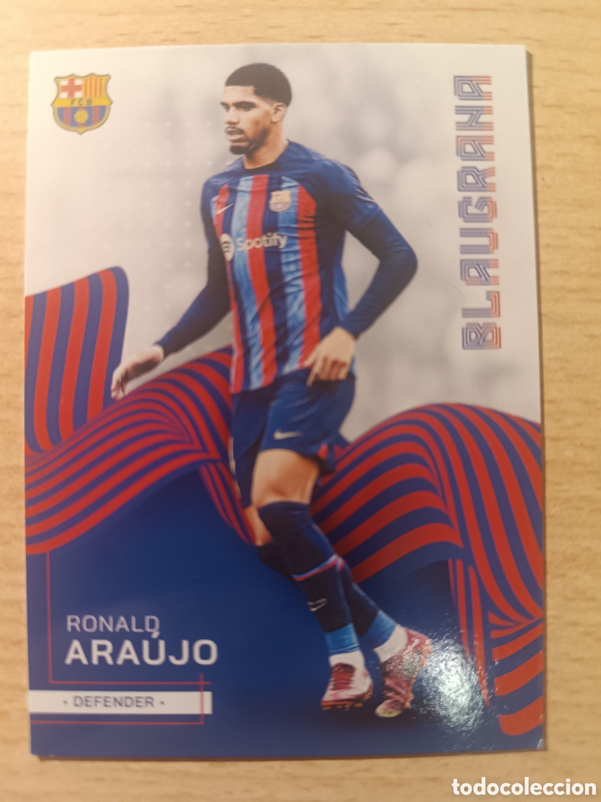 Cromos de f&uacute;tbol: 36 RONALD ARA&Uacute;JO BLAUGRANA FC BARCELONA TEAM SET 2022 2023 TOPPS 22 23