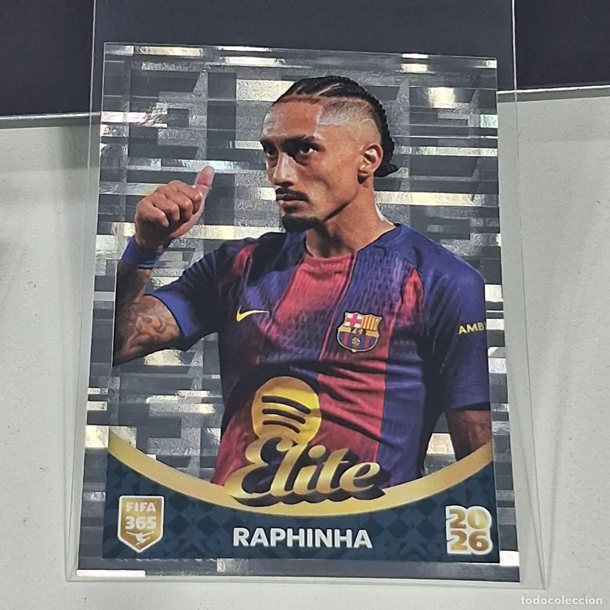 Cromos de f&uacute;tbol: B36 521 RAPHINHA BARCELONA BAR&Ccedil;A ELITE FUTBOL PANINI FIFA 365 2026 26 STICKER 2026 26 STICKER GOLDEN