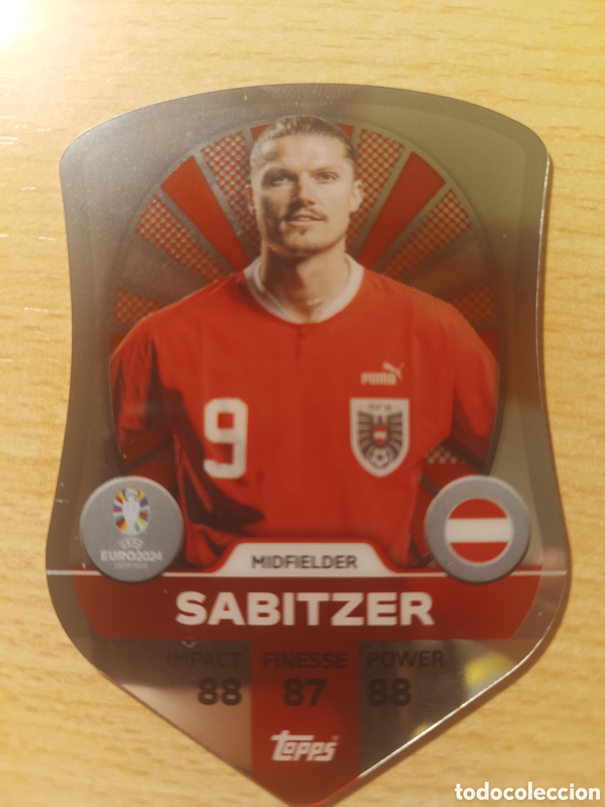 Cromos de f&uacute;tbol: SC1 SC 1 MARCEL SABITZER AUSTRIA EURO 2024 MATCH ATTAX 24 EUROCOPA CHROME PRO ELITE SHIELD 24 TOPPS