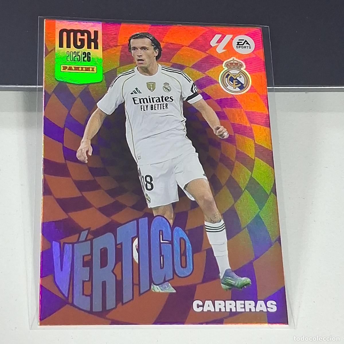 Cromos de f&uacute;tbol: B37 508 CARRERAS VERTIGO REAL MADRID 25 26 MGK 2025 2026 MEGACRACKS
