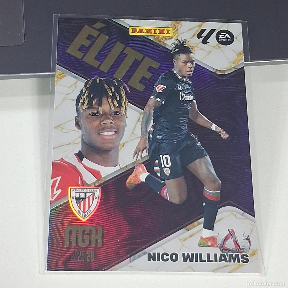 Cromos de f&uacute;tbol: B37 13 NICO WILLIAMS ELITE DEL ATHLETIC DE BILBAO 25 26 MGK 2025 2026 MEGACRACKS