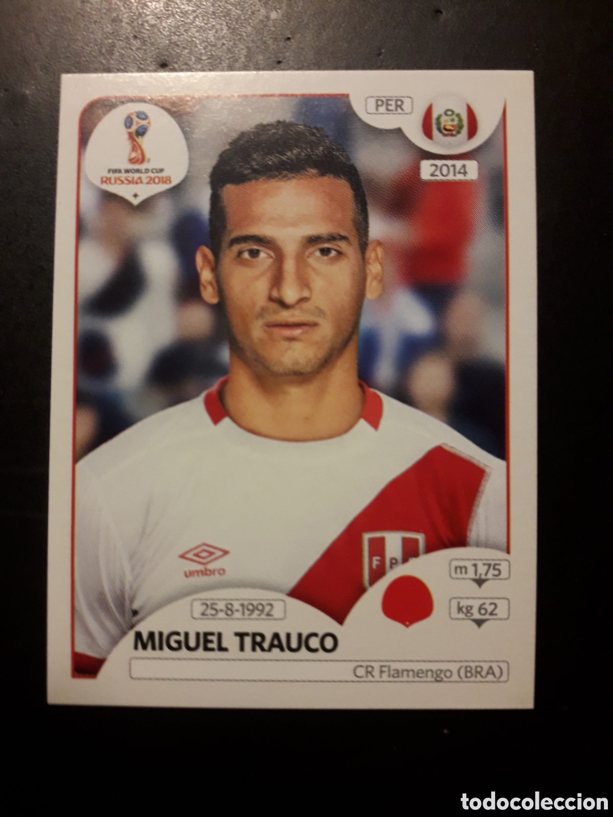 Cromos de f&uacute;tbol: MIGUEL TRAUCO PER&Uacute; MUNDIAL F&Uacute;TBOL RUSIA RUSSIA 2018 N&deg; 237 PANINI SIN PEGAR PEDIDO M&Iacute;NIMO 3&euro;