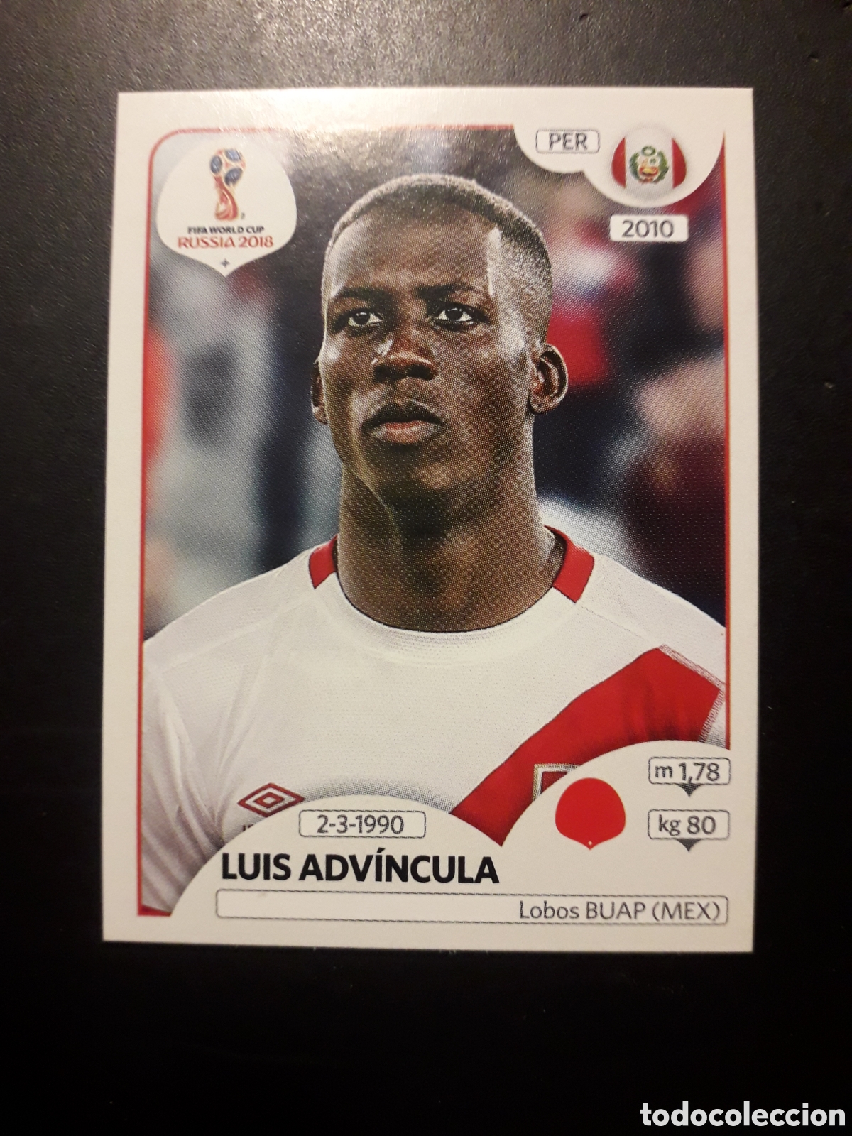 Cromos de f&uacute;tbol: LUIS ADV&Iacute;NCULA PER&Uacute; MUNDIAL F&Uacute;TBOL RUSIA RUSSIA 2018 N&deg; 239 PANINI SIN PEGAR PEDIDO M&Iacute;NIMO 3&euro;