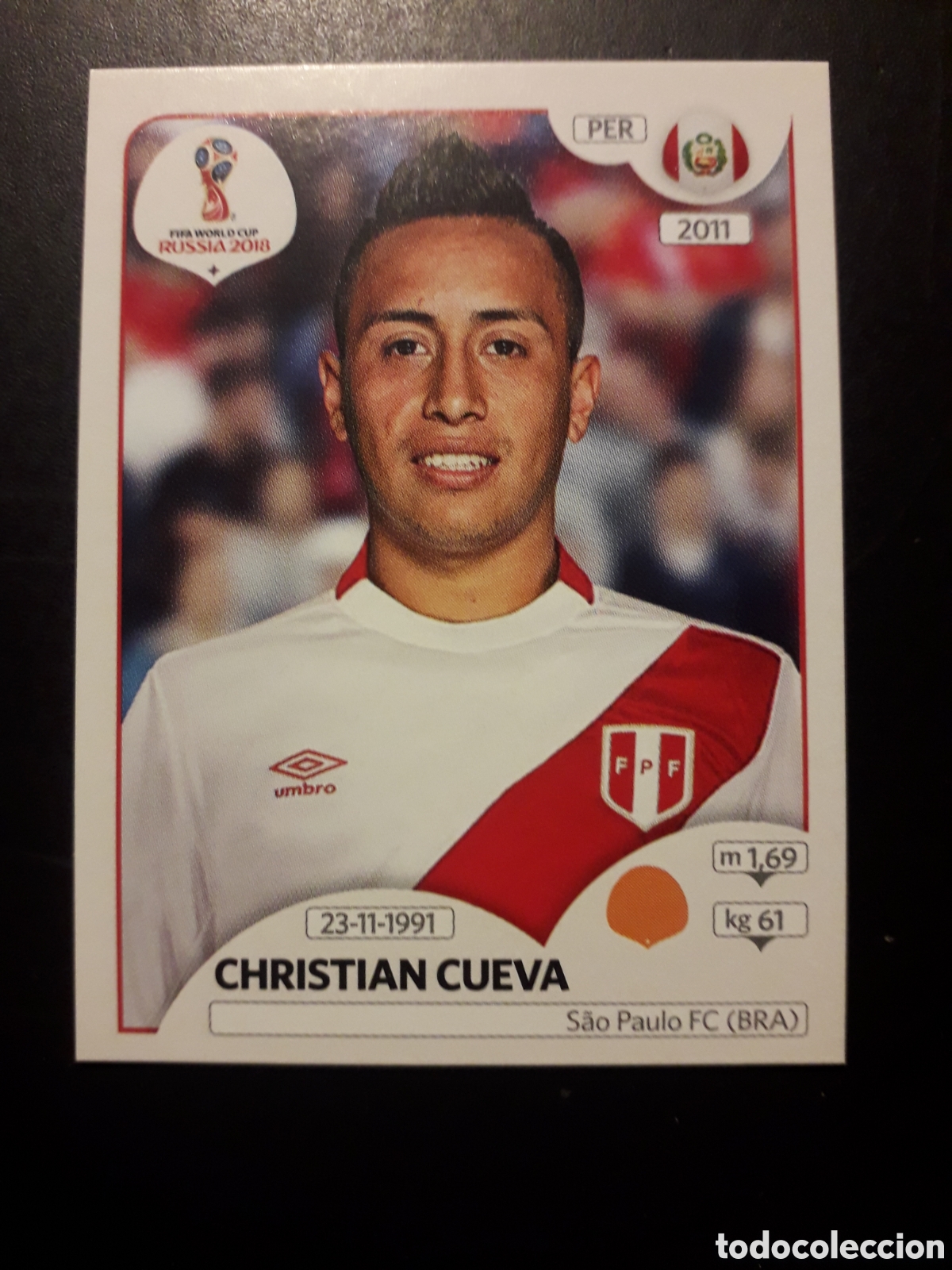 Cromos de f&uacute;tbol: CHRISTIAN CUEVA PER&Uacute; MUNDIAL F&Uacute;TBOL RUSIA RUSSIA 2018 N&deg; 242 PANINI SIN PEGAR PEDIDO M&Iacute;NIMO 3&euro;