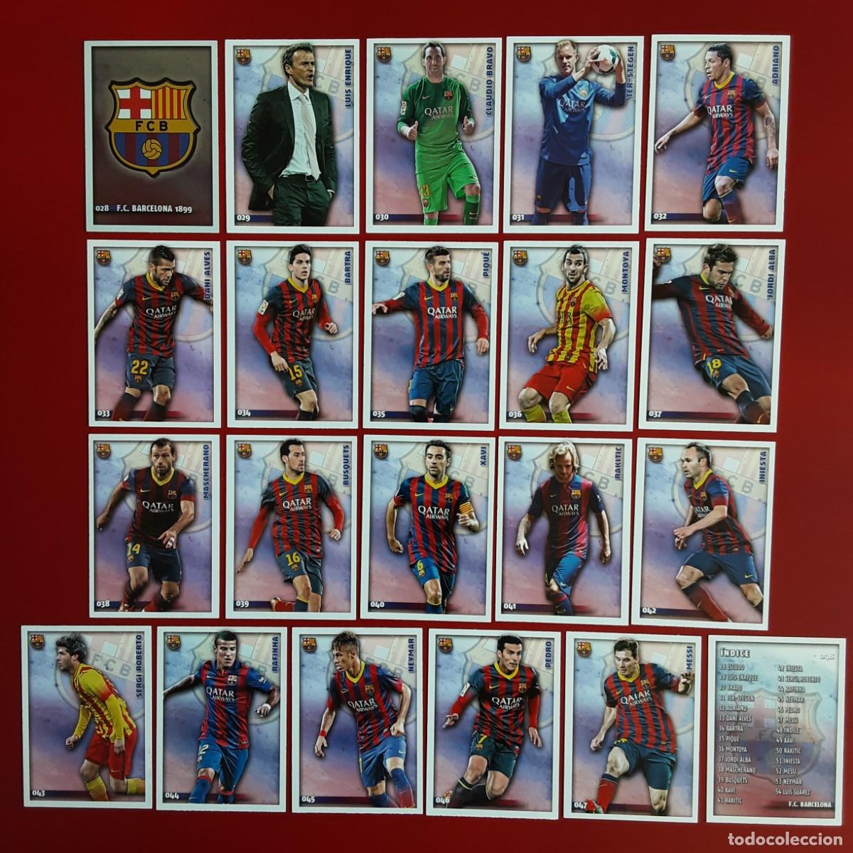 Cromos de f&uacute;tbol: EQUIPO COMPLETO BASICO BARCELONA LIGA TEMPORADA 2014 2015 14 15 MUNDICROMO SPORT MC - MESSI