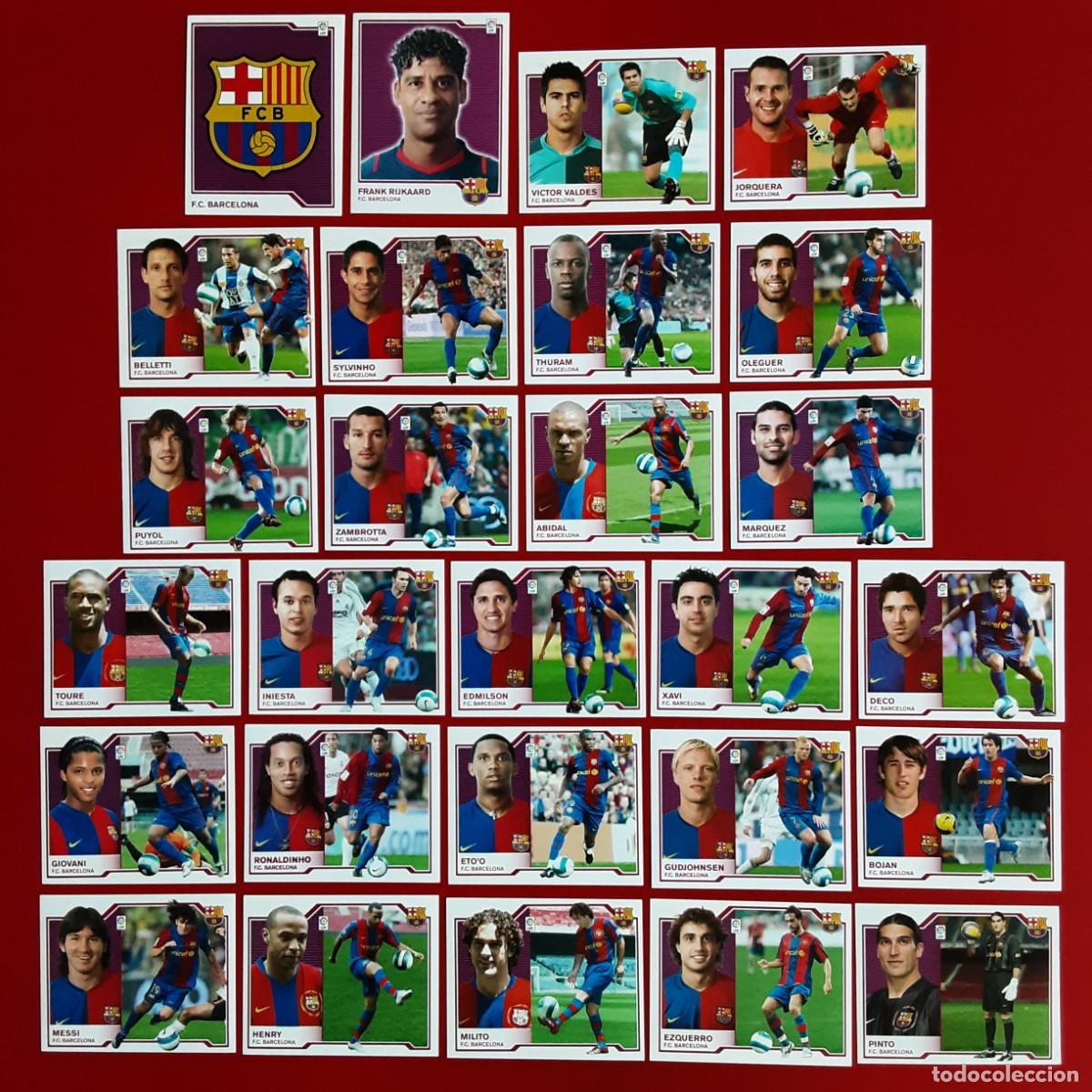 Cromos de f&uacute;tbol: EQUIPO COMPLETO + M. INVIERNO BARCELONA LIGA TEMP. 2007 2008 07 08 EDICIONES ESTE SIN PEGAR MESSI