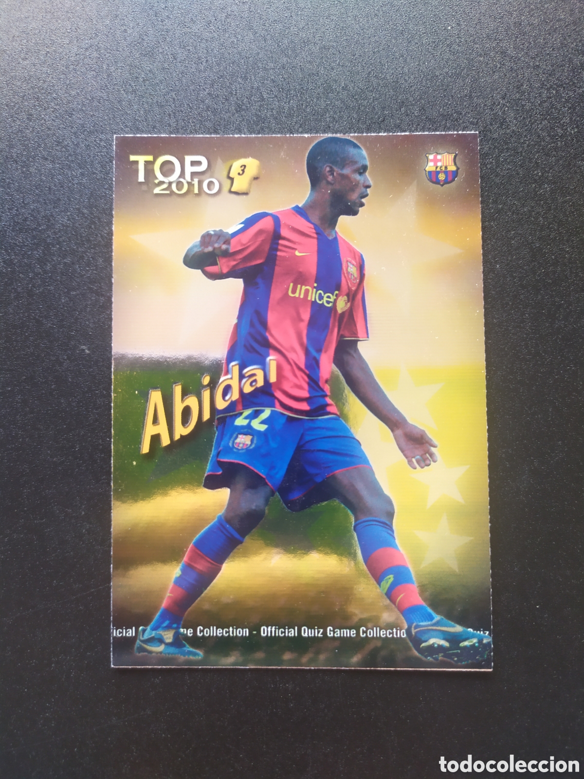 Cromos de f&uacute;tbol: Mundicromo fichas Liga 2009 2010 09 10 Abidal top brillo dorado n&deg; 580 Barcelona